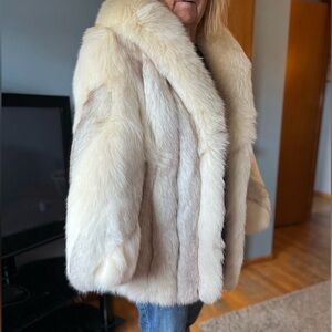 Cream Fox Fur Coat